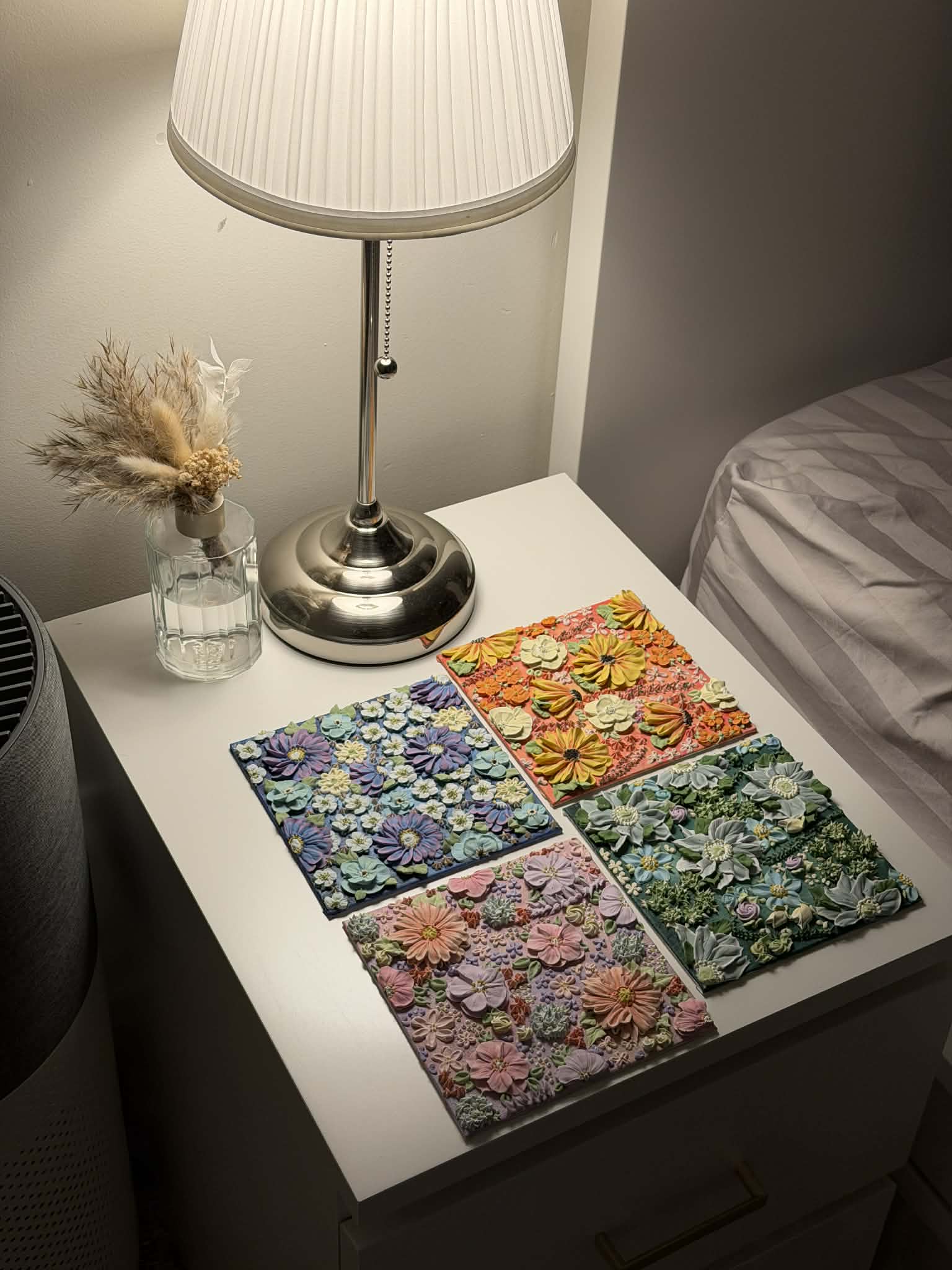 Original Floral Textured Art
