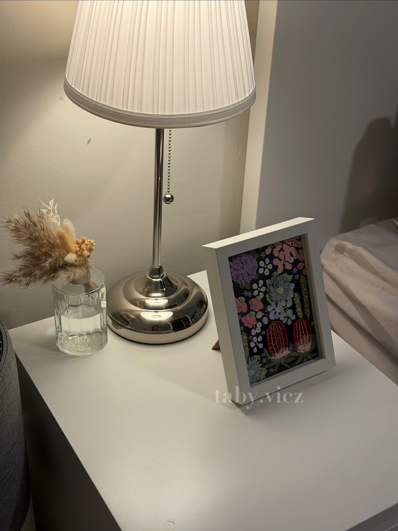 Original Floral Textured Art – Tabletop Framed Collection S01