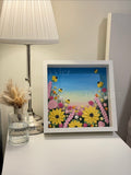 Original Floral Textured Art – Tabletop Framed Collection M02