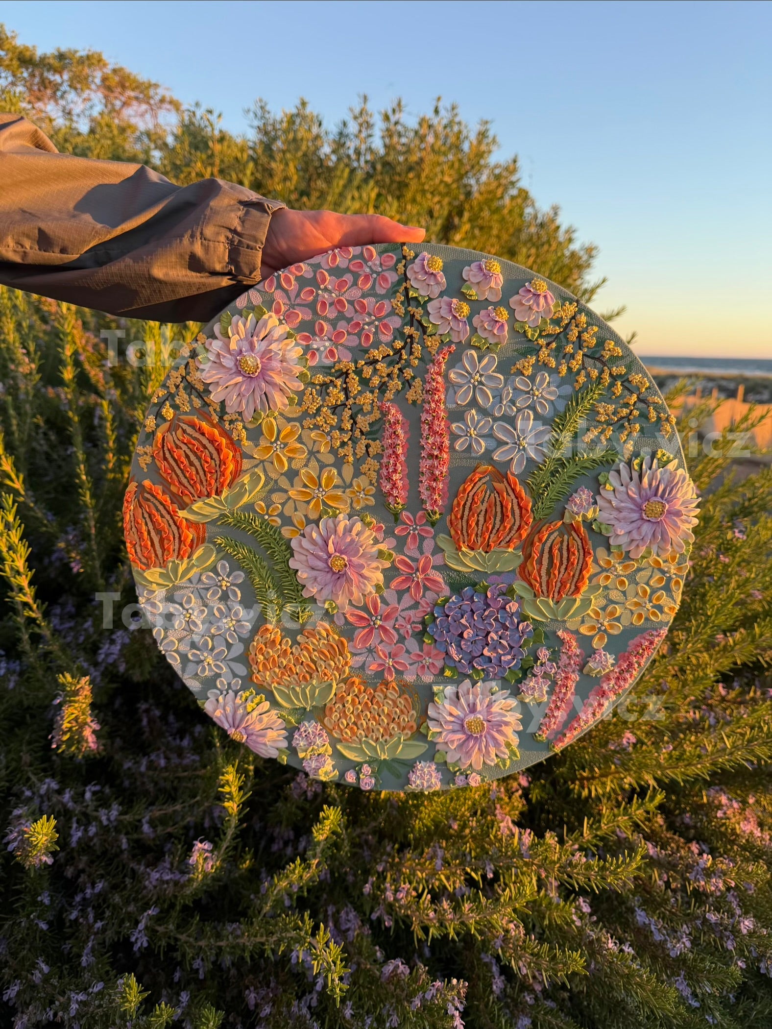Whispers in Bloom—Floral Textured Wall Art