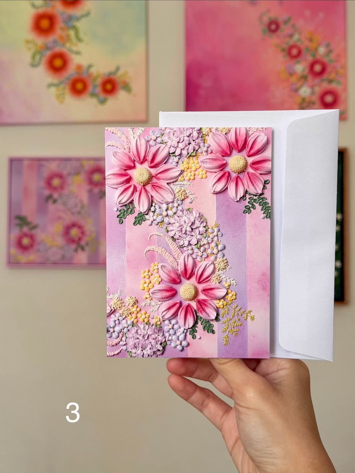 Limited Edition Flora Greeting Card Set 3